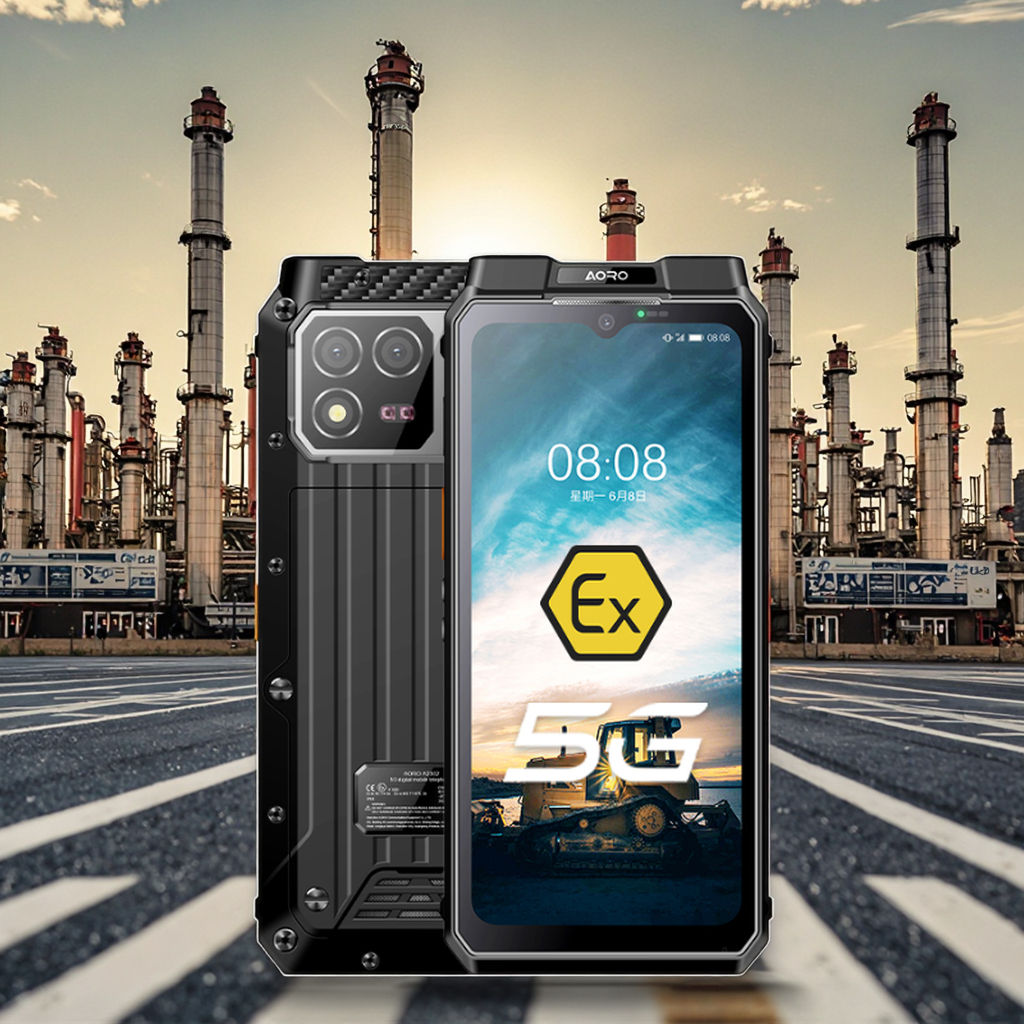 Aoro M8 5G smartphone POC phone intrinsically safe explosive ATEX IECEx Zone 2 intrinsically safe explosion-proof rugged phone
