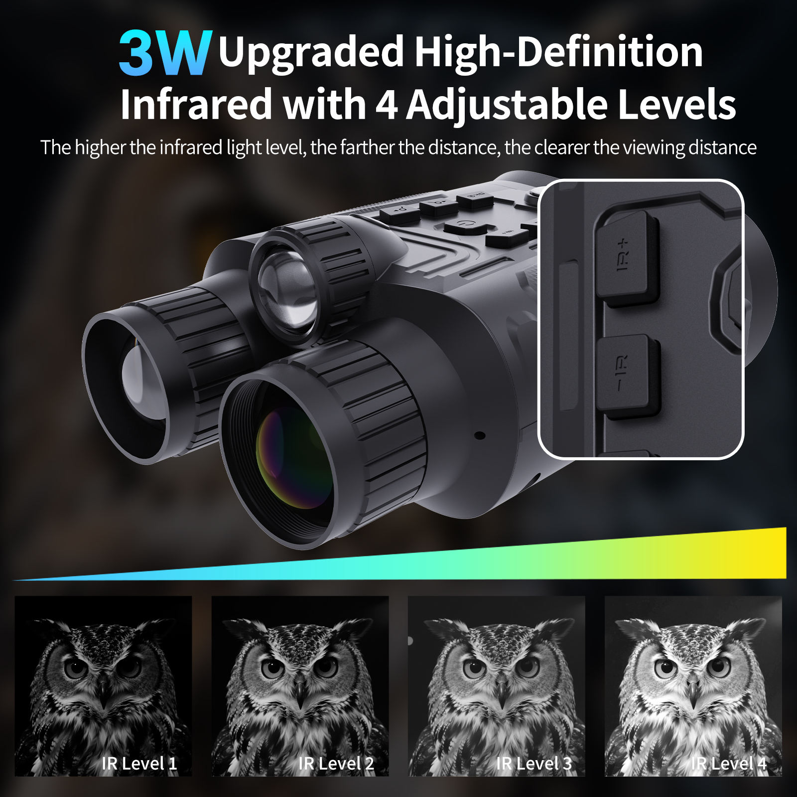 6000mAh Battery Infrared Night Vision Binoculars HNV600 4K Video Digital Night Vision Camera Outdoor Adventure